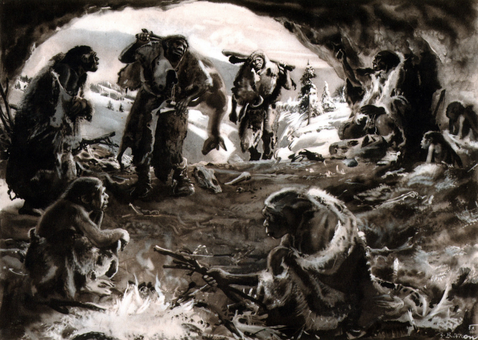 Реальная фотография первобытных людей, сделанная лично мной на Яндекс.Картинки