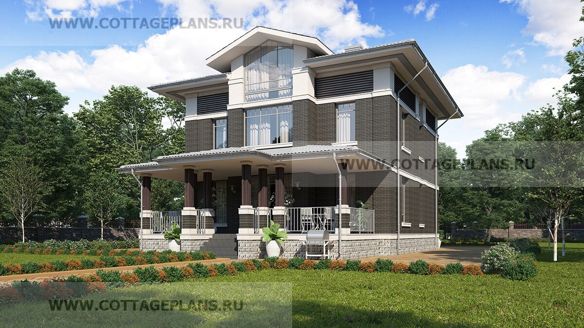 Фасады дома. Источник фото: https://www.cottageplans.ru