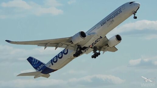 Увидел самый длинный новый самолет семейства Airbus на МАКС-2021 A350-1000