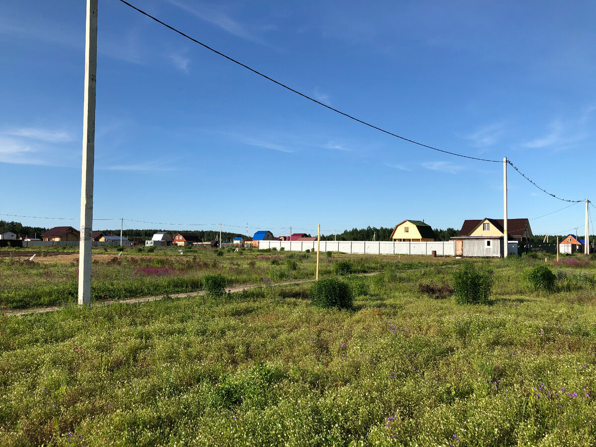 Так выглядел наш поселок, когда мы только туда приехали. Простор. Нет заборов, нет соседей. Это было лето 2020 года.
