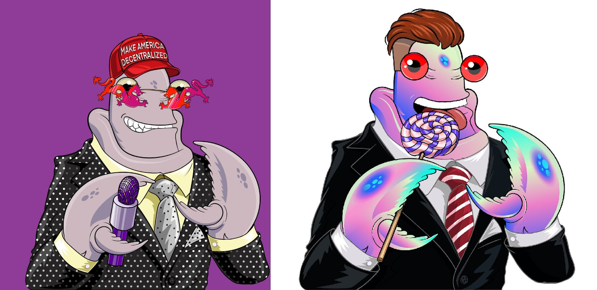 Примеры NFT из коллекции Lobby Lobsters. Источник: блог Universe