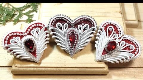 КРАСИВОЕ Сердечко своими руками, магнитик сувенир из фоамирана, валентинка  ❤️ DIY Crafts: heart