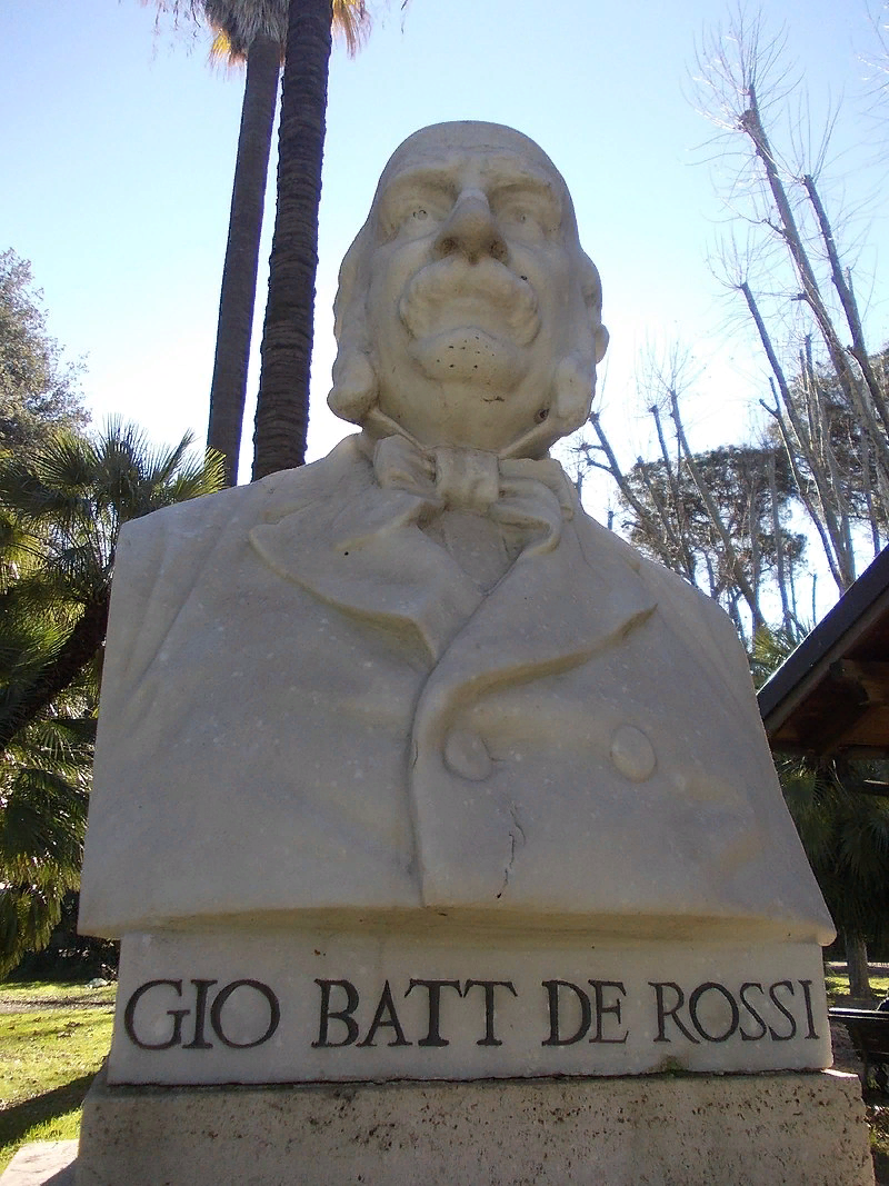 Бюст Джованни Баттиста Де Росси в Риме. Ссылка: https://commons.wikimedia.org/wiki/Category:Giovanni_Battista_de_Rossi?uselang=pt#/media/File:Giovanni_Battista_de_Rossi_busto_Pincio_Roma.jpg