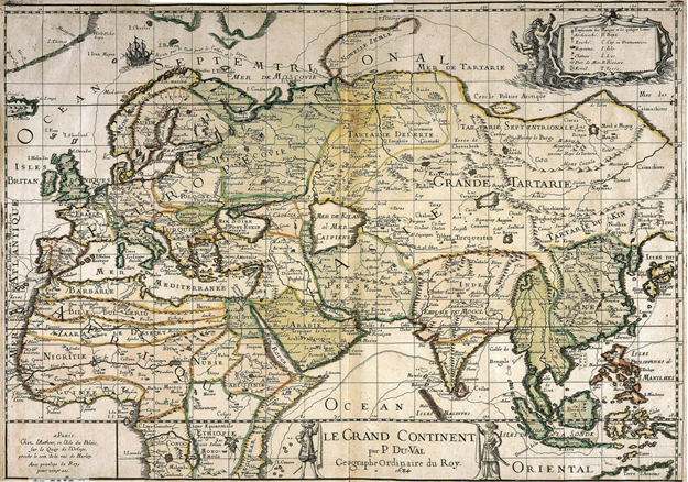 Тартария и Московия на карте мира 1684г. 