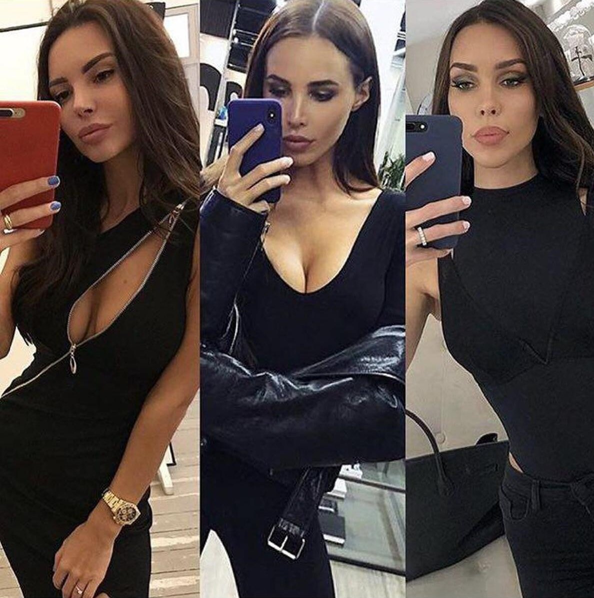 На фото три разных девушки... наверно