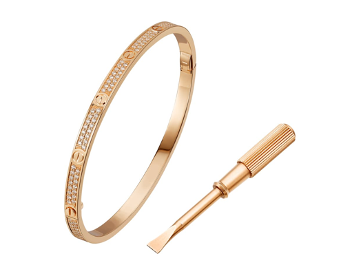 Браслет  Cartier  из коллекции  LOVE , желтое золото и бриллианты