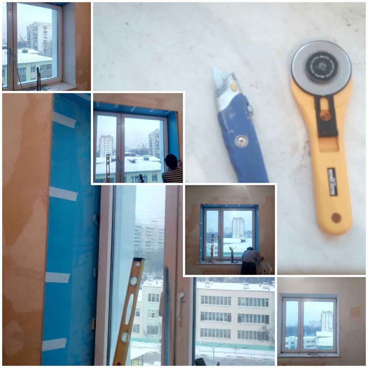 Монтаж откосов