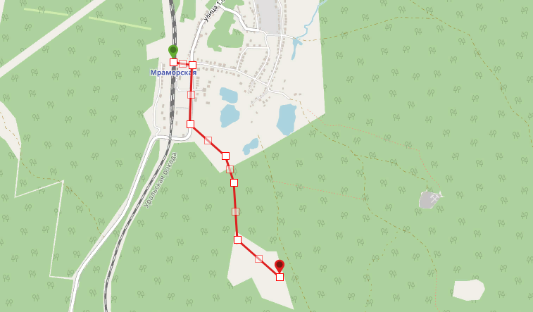 На карте там нет дороги