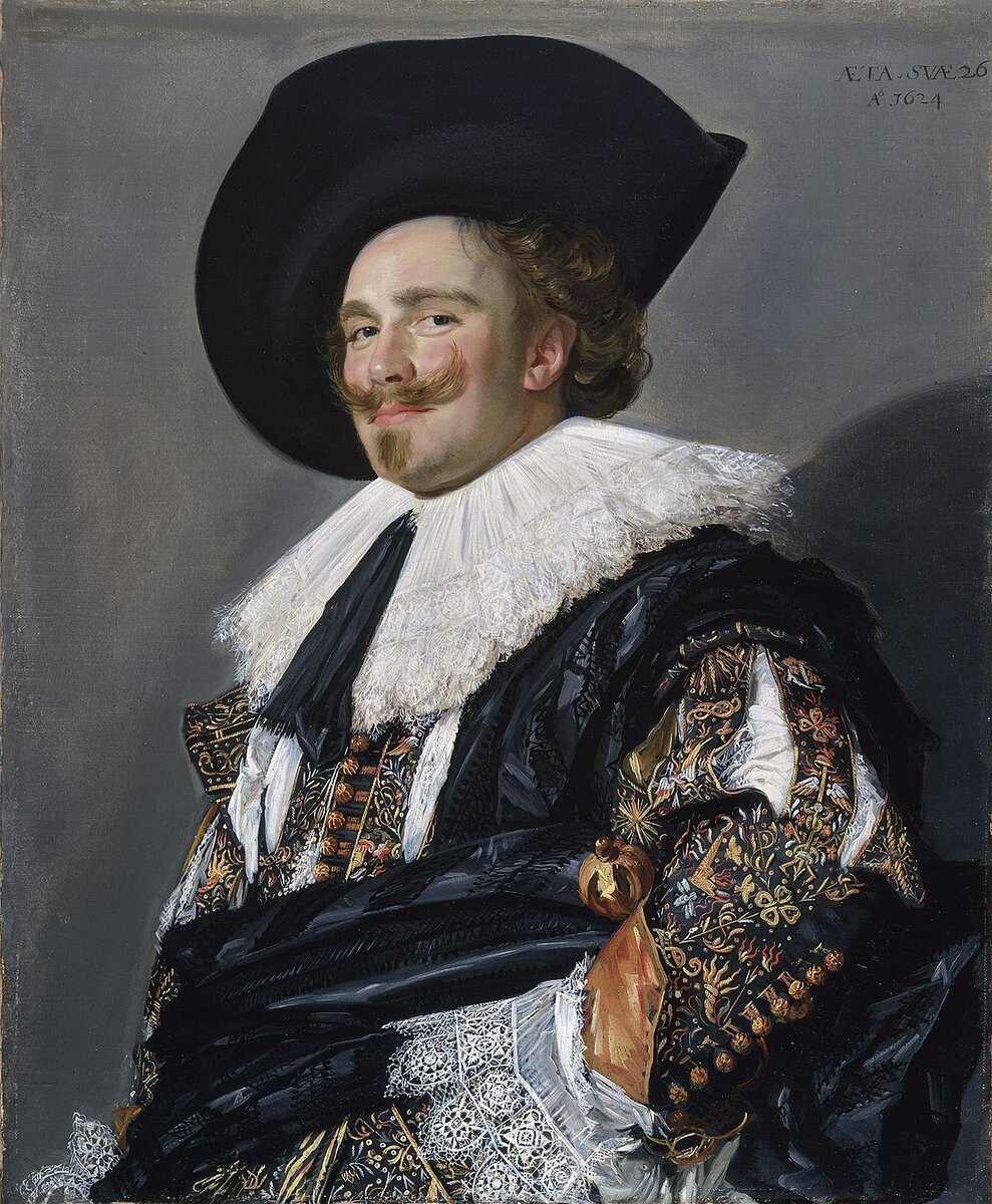 Франс Хальс "Смеющийся кавалер", 1624.  Собрание Уоллеса, Лондон.