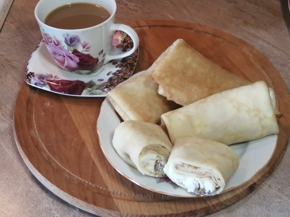 Блины с творогом 