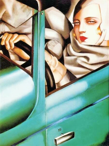 Тамара де Лемпицка. Автопортрет в зеленом бугатти. 1929 г.  (здесь и дальше изображения из открытых источников)
