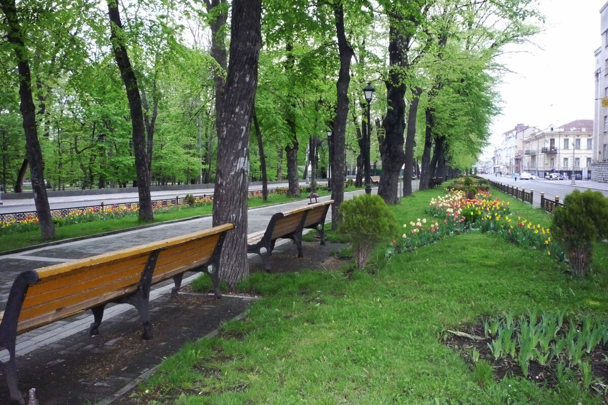 На улицах города.