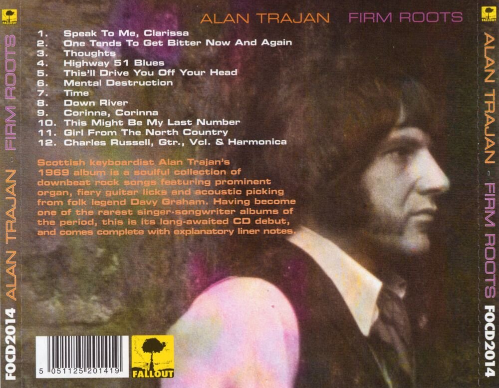 Alan Trajan. Firm Roots 1969. Back. Обложка альбома.