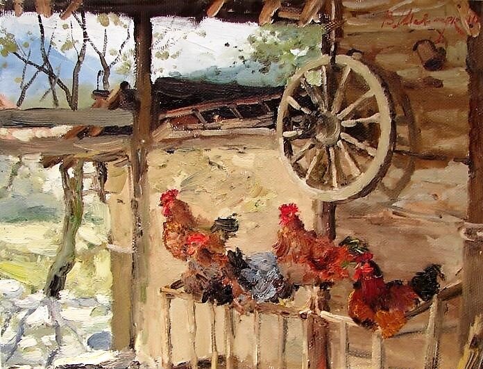 «Болгарские петушки», холст, масло