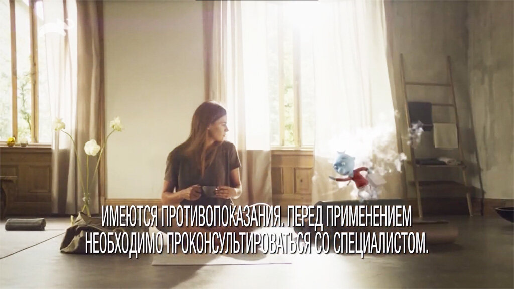 Кадр из рекламного ролика «Стрепсилс»