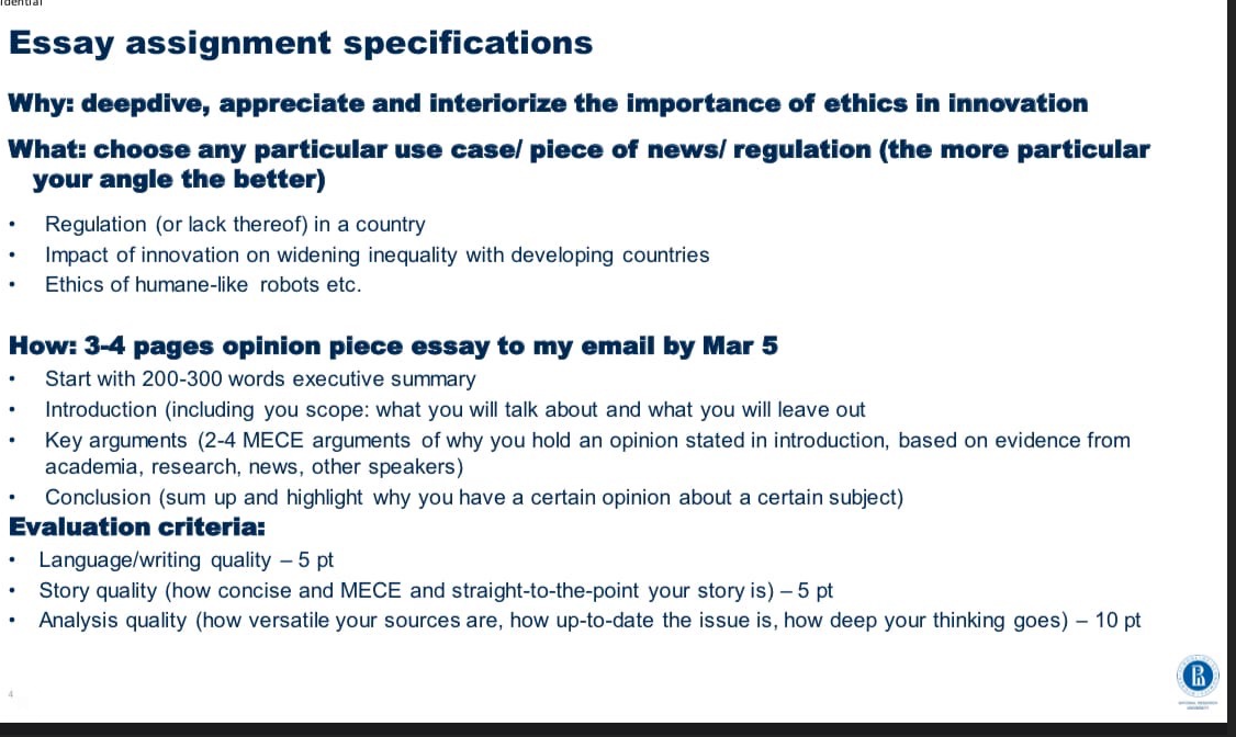 А вот задание эссе, за которое я запросила 3000. Дали...