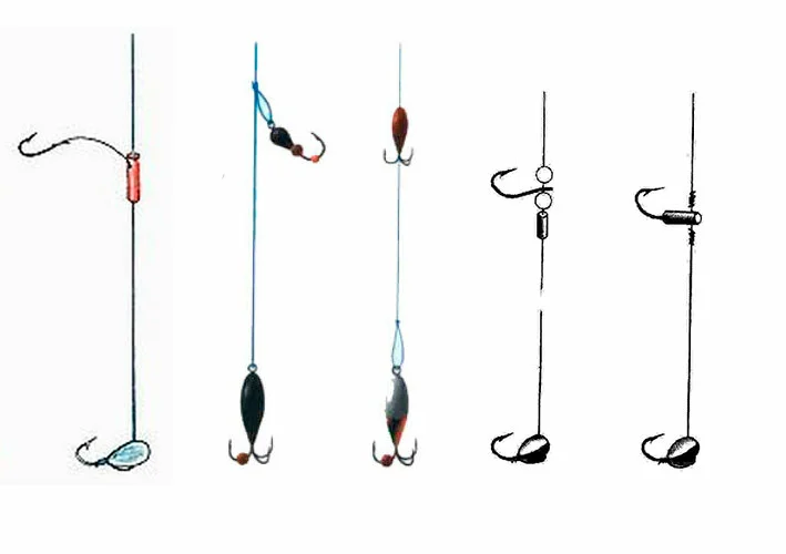 Привязка крючка на зимнюю удочку. Привязать мормышку к леске на зимней удочке. Правильно привязать мормышку с ушком. Как привязать вторую мормышку. Привязать мормышку к леске с ушком.