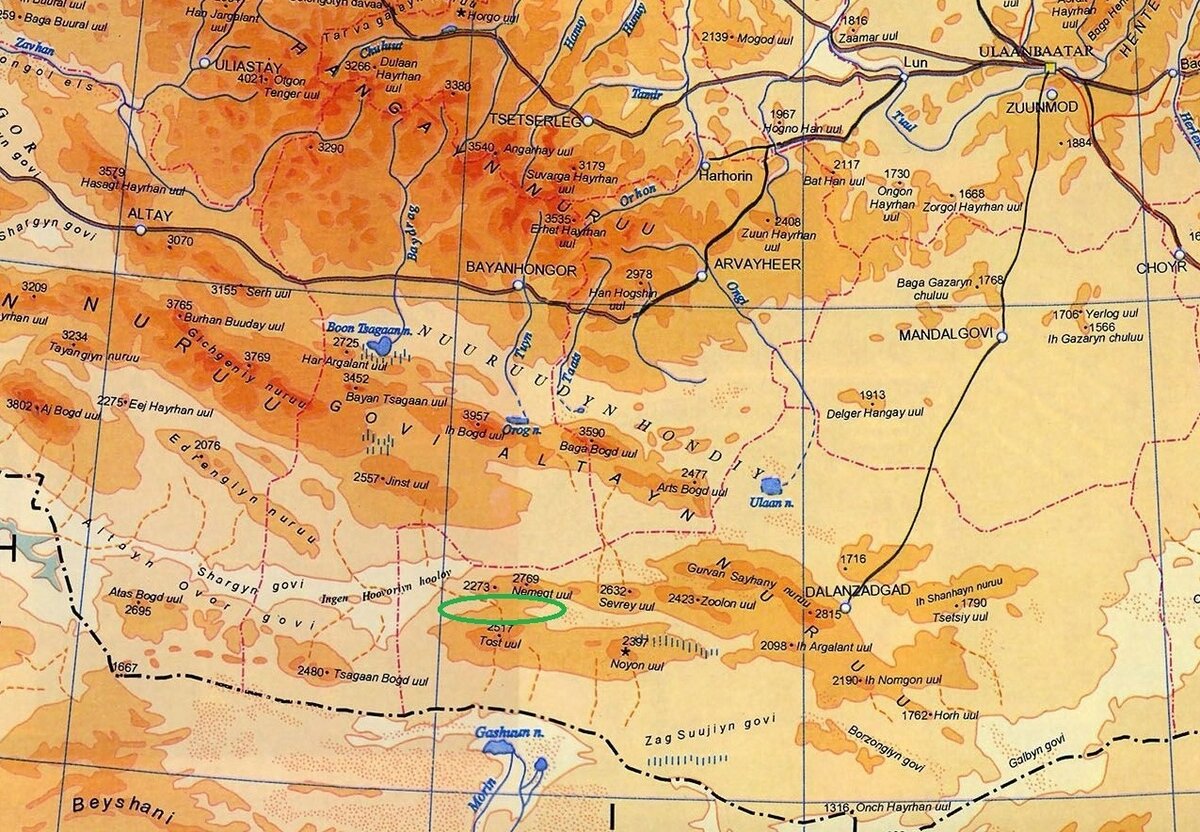 Карта северо западная монголия