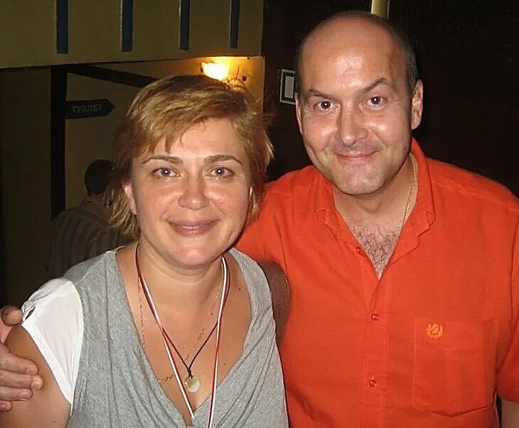 С женой Анной