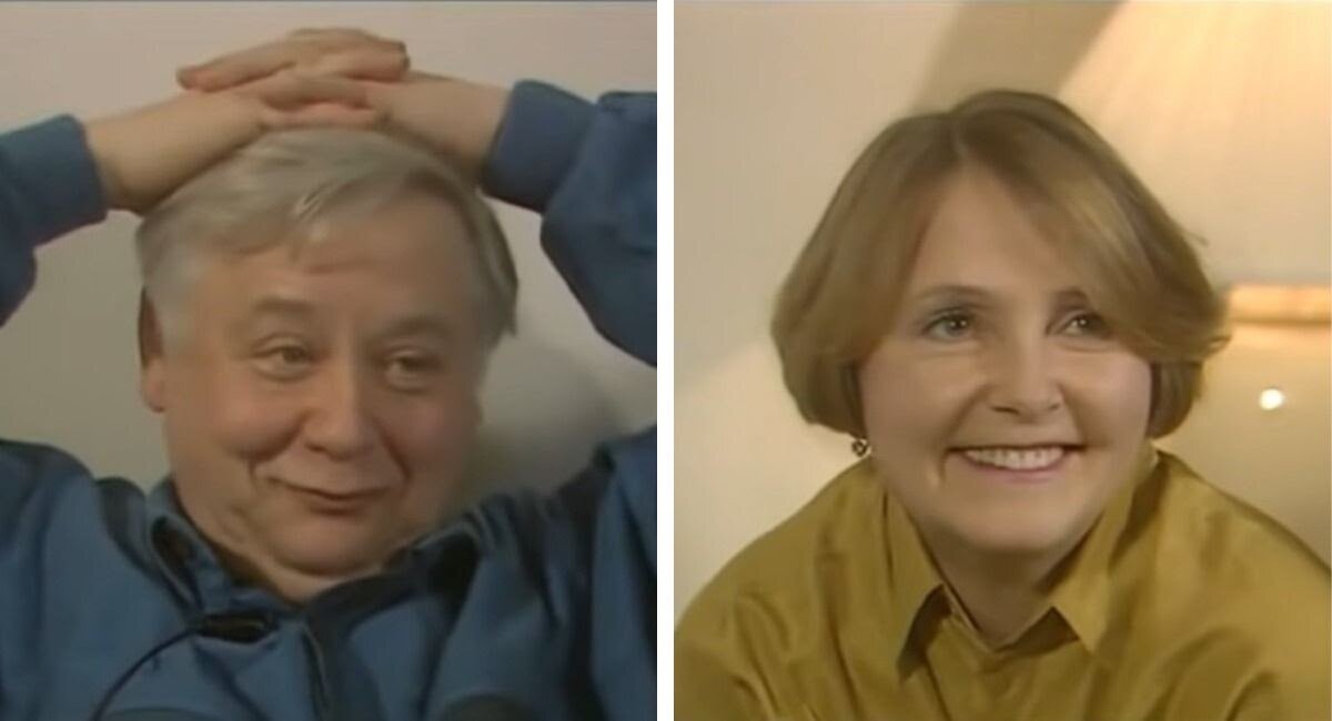 Табаков и Крылова в программе «Пока все дома» (1992). Гостелерадиофонд / YouTube