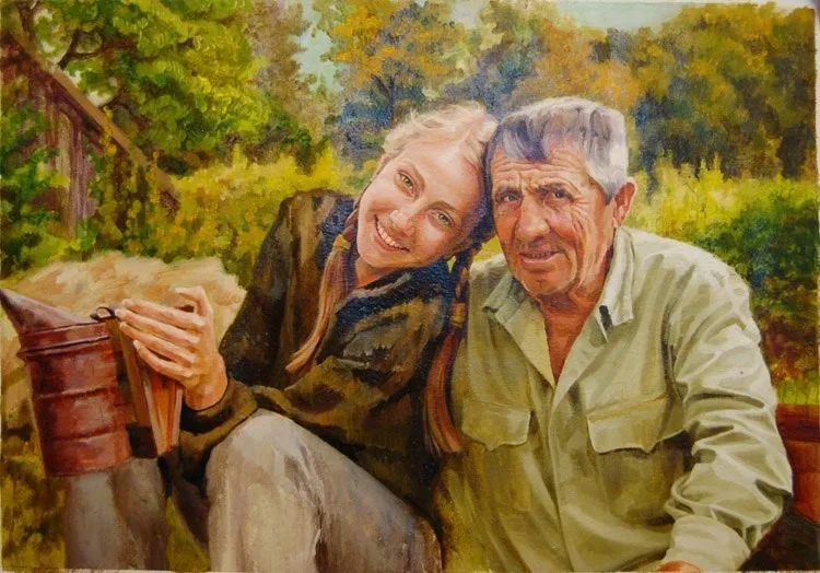 Деревенская любовь рассказы. Пожилые люди в живописи. Портрет бабушки и дедушки. Портреты Стариков в живописи. Счастливая старость живопись.