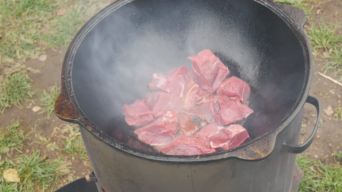 Такое блюдо хорошо готовить на большую компанию. 4 вида мяса в казане. |  СЕНЯ В ДЕЛЕ | Дзен