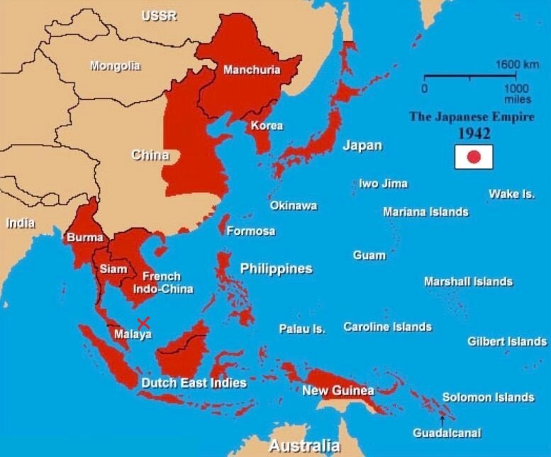 Карта азии 1941 года