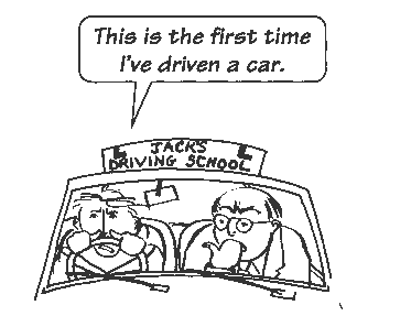 Я в первый раз за рулем.