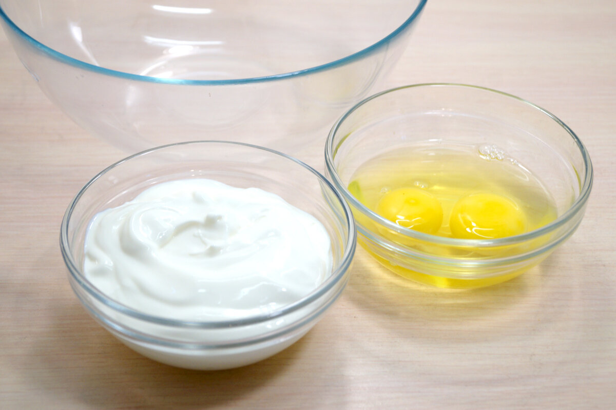 Рецепты Используя : Йогурт И Сахар И Сметана И Яйца