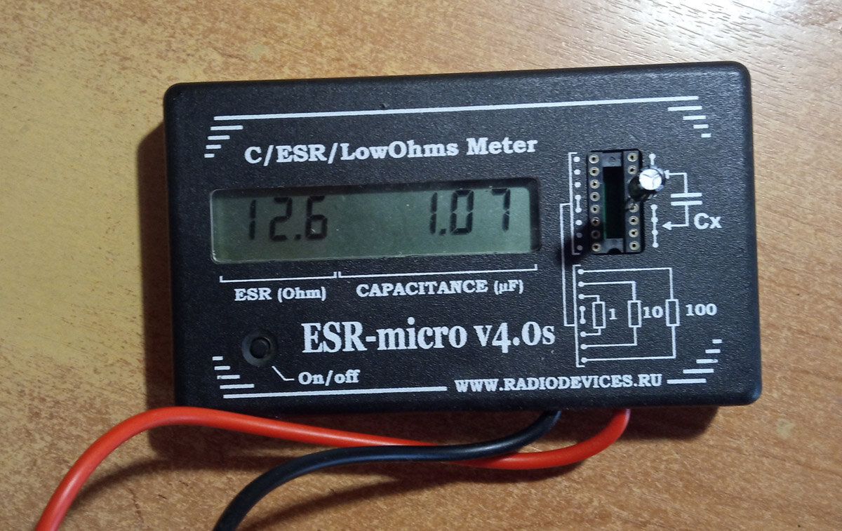 измеритель емкости (esr-micro v5.0s+)