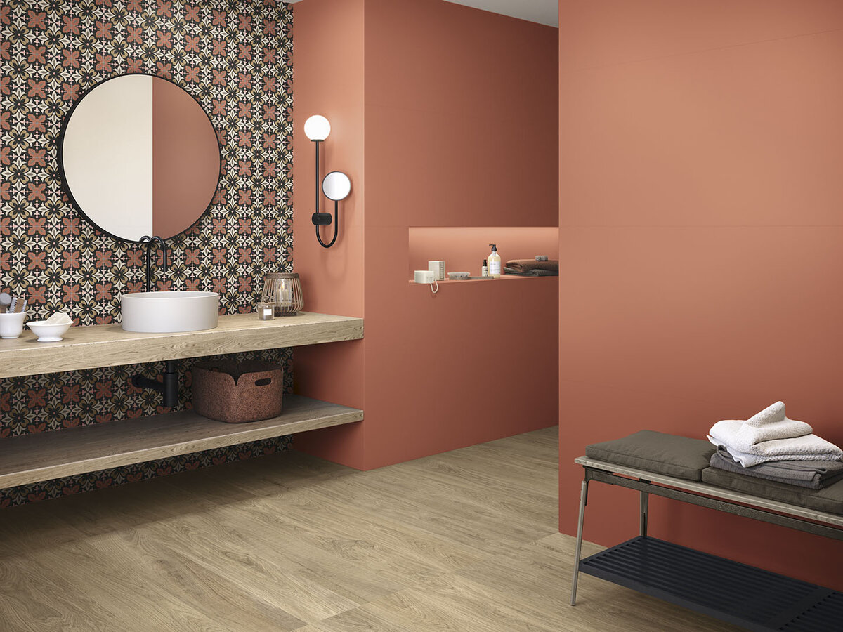 Керамогранит с текстурой дерева Tonality в интерьере