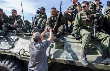    Жители Луганска и защитники Республики Народная милиция ЛНР