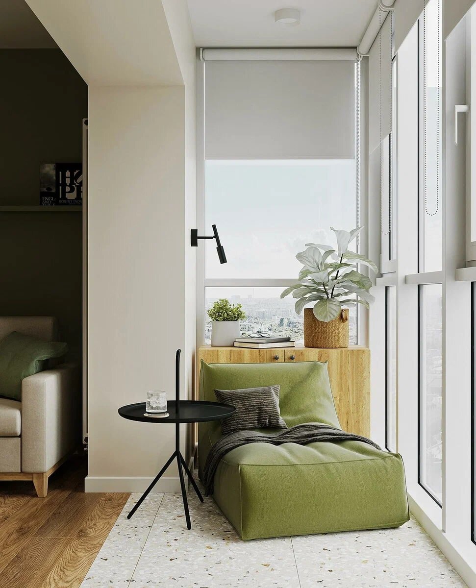 Зеленый, графитовый и светлое дерево. Элегантная однушка 48 кв.м., где уместилось всё необходимое