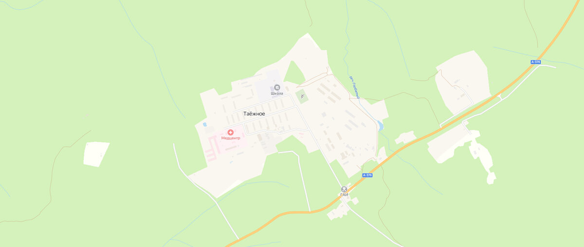 Посёлок Таёжное, где находилась в/ч 22494  до июля 1981 года. 