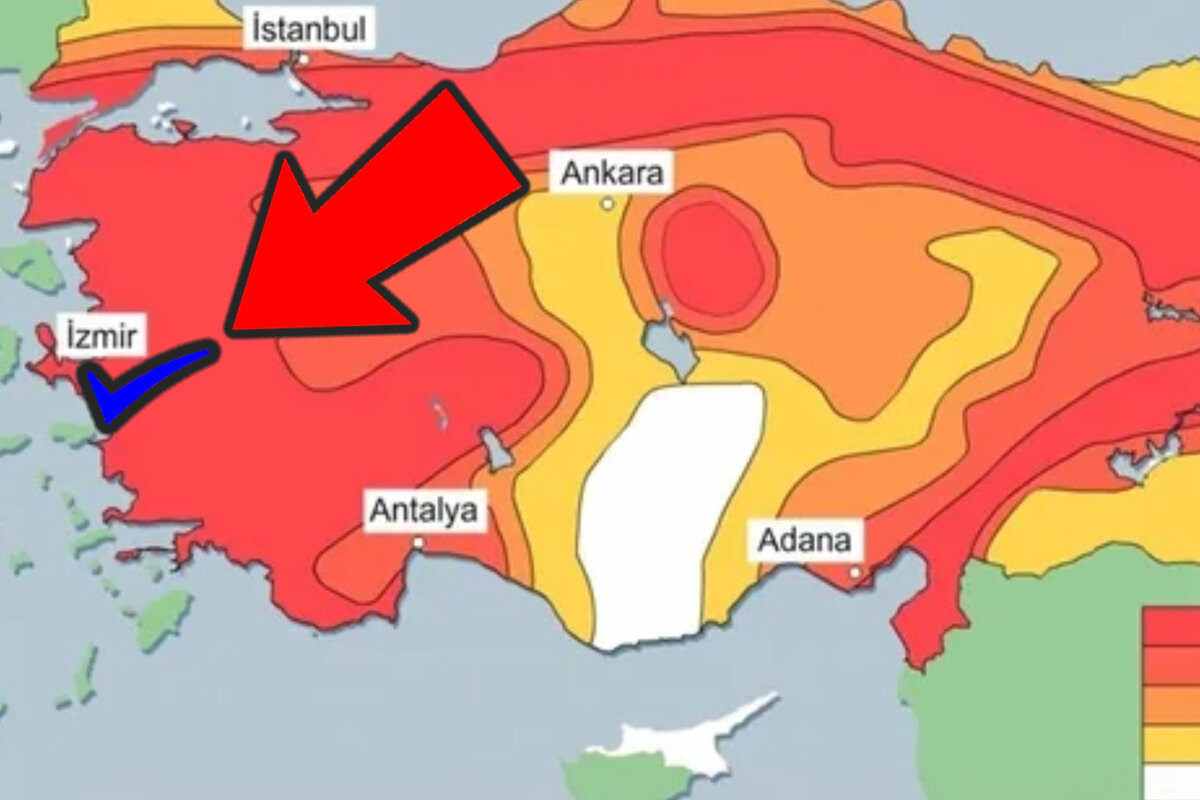 Карта сейсмической активности в турции