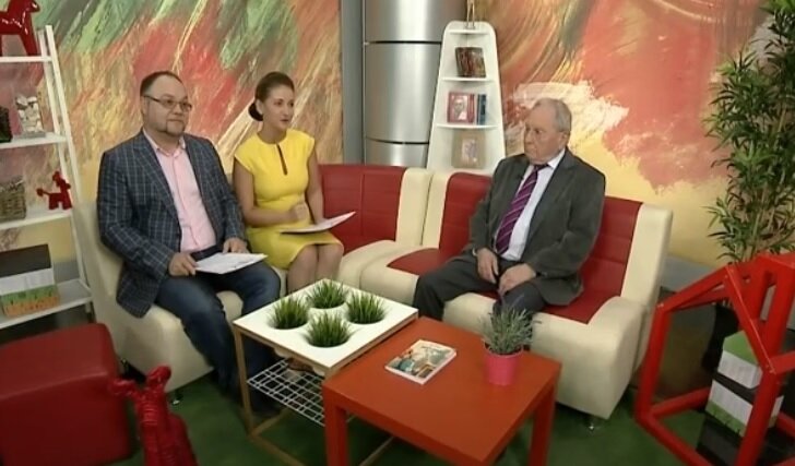 Профессор Ф.Монкс в Екатеринбургской телестудии