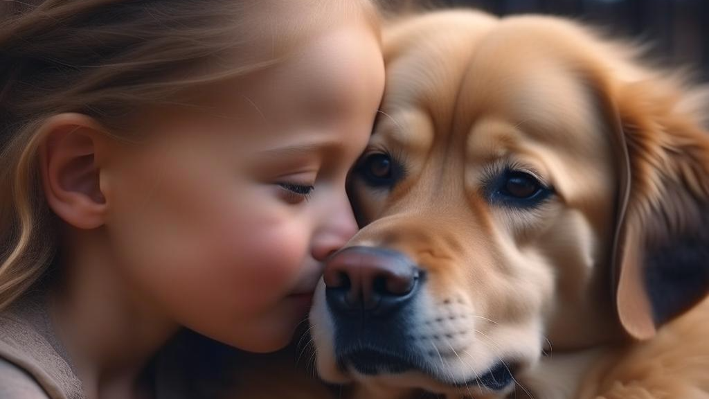 Нет ничего трогательнее дружбы ребёнка и собаки