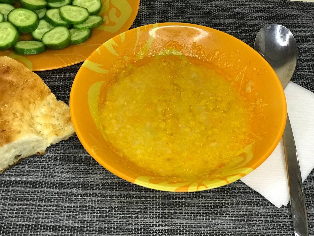 Постный суп из красной чеечвицы