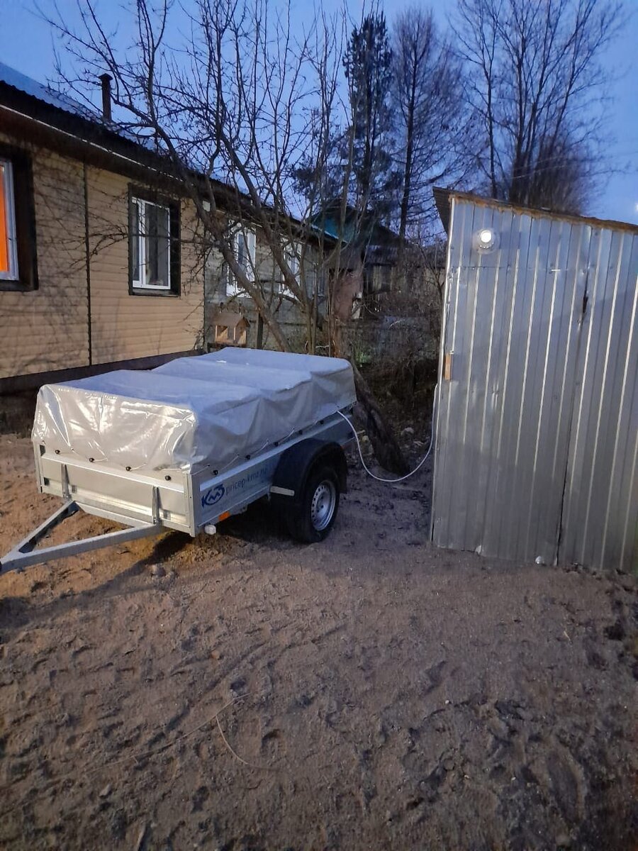 Подключение газа  из прицепа.