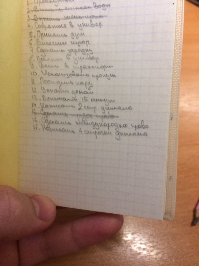 Я вот встал утром, заполнил 17 дел и уже 3 выполнил. Все очень просто!