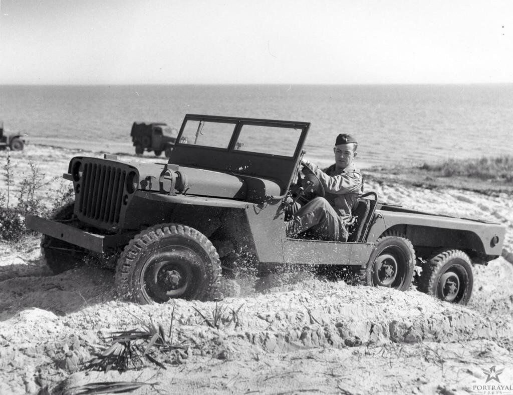 Испытания Willys MT, 3-осной версии модели MB. Она вполне серьёзно рассматривалась как альтернатива 