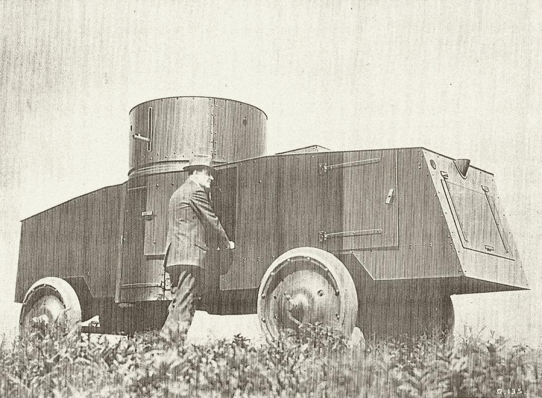 Прототип Jeffery Armored Motor Car. с одной башней