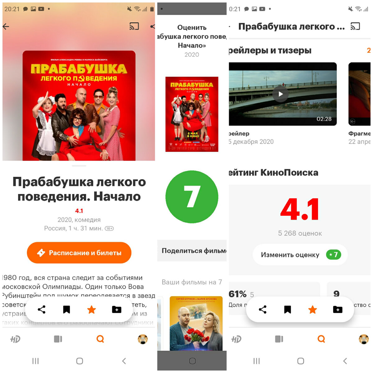 Постер+моя оценка на кинопоиске