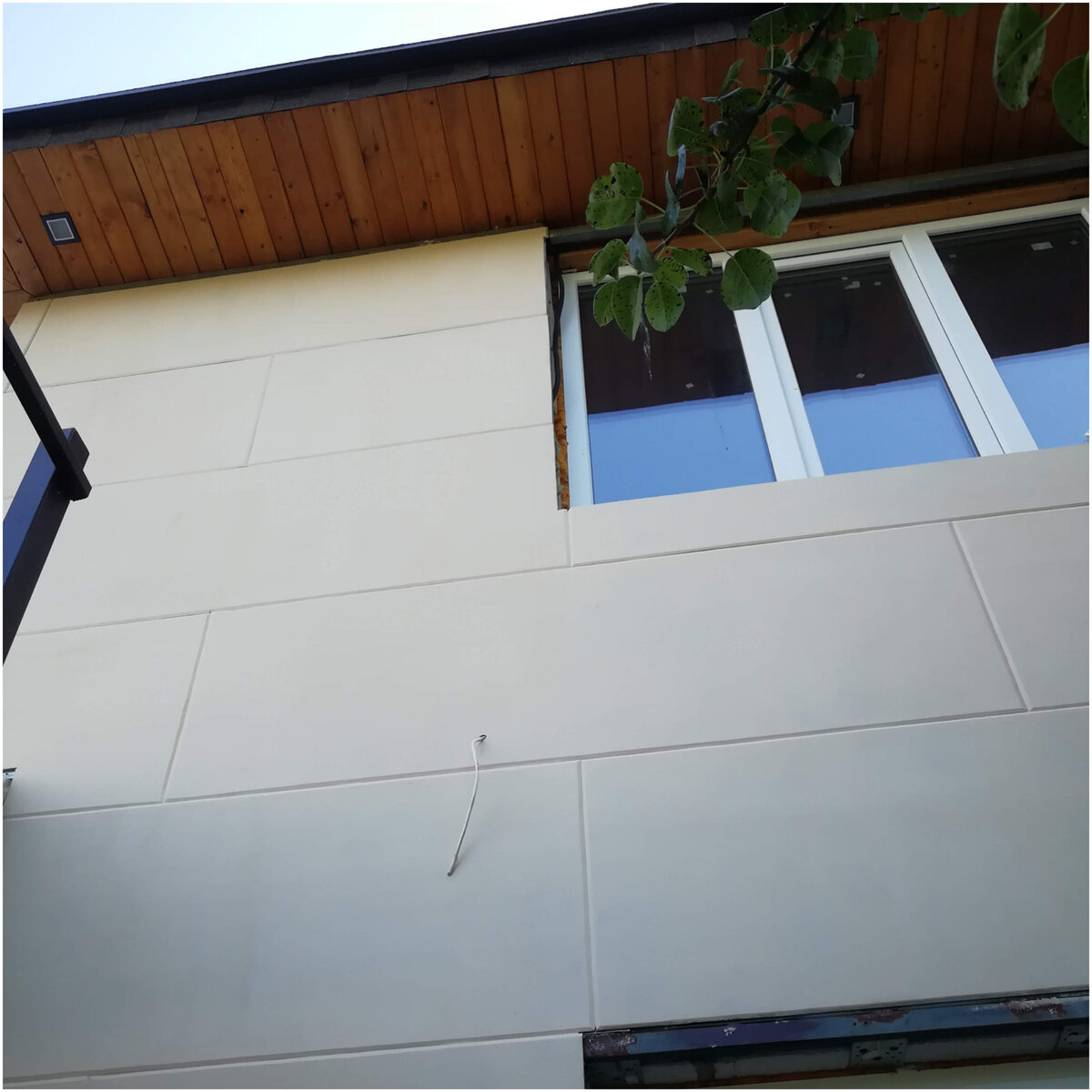 Фронтоны на моём доме, вагонка 50 см