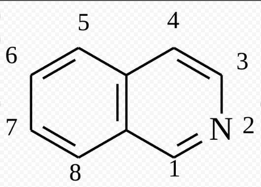  (Цифры (локанты) указывают номера атомов углерода в циклах)