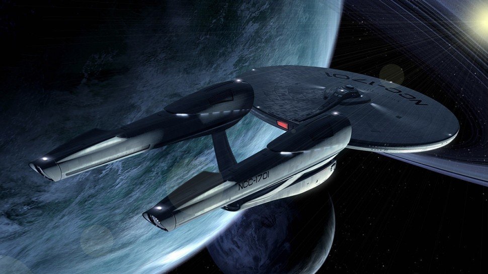 Космический корабль "Энтерпрайз" из фильма Star Trek.