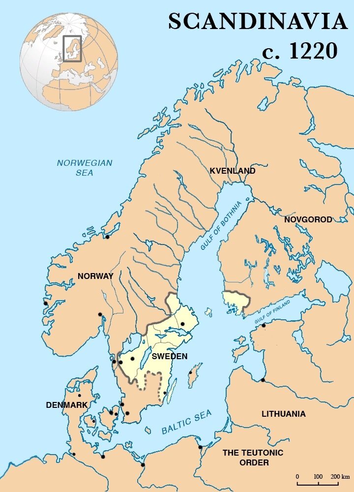Fig. 03. 1220 Swedish rule.