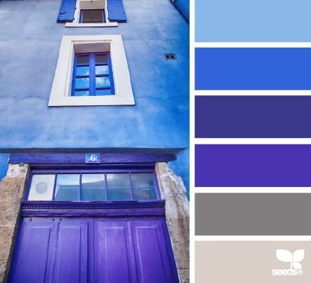 Палитра с синим цветом