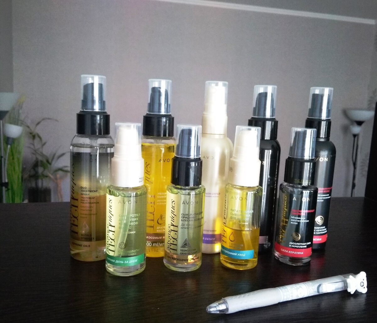 Моя коллекция уходовых сывороток и спреев для волос от Avon
