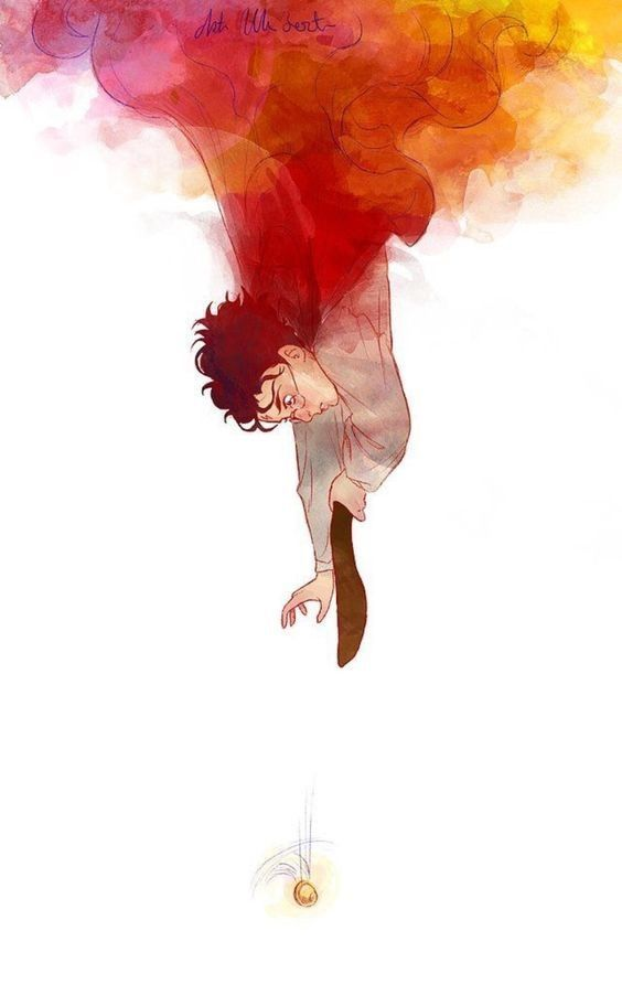 Гарри Поттер ловит снитч арт (ист. pinterest.ru Wattpad https://clck.ru/U2j2M)